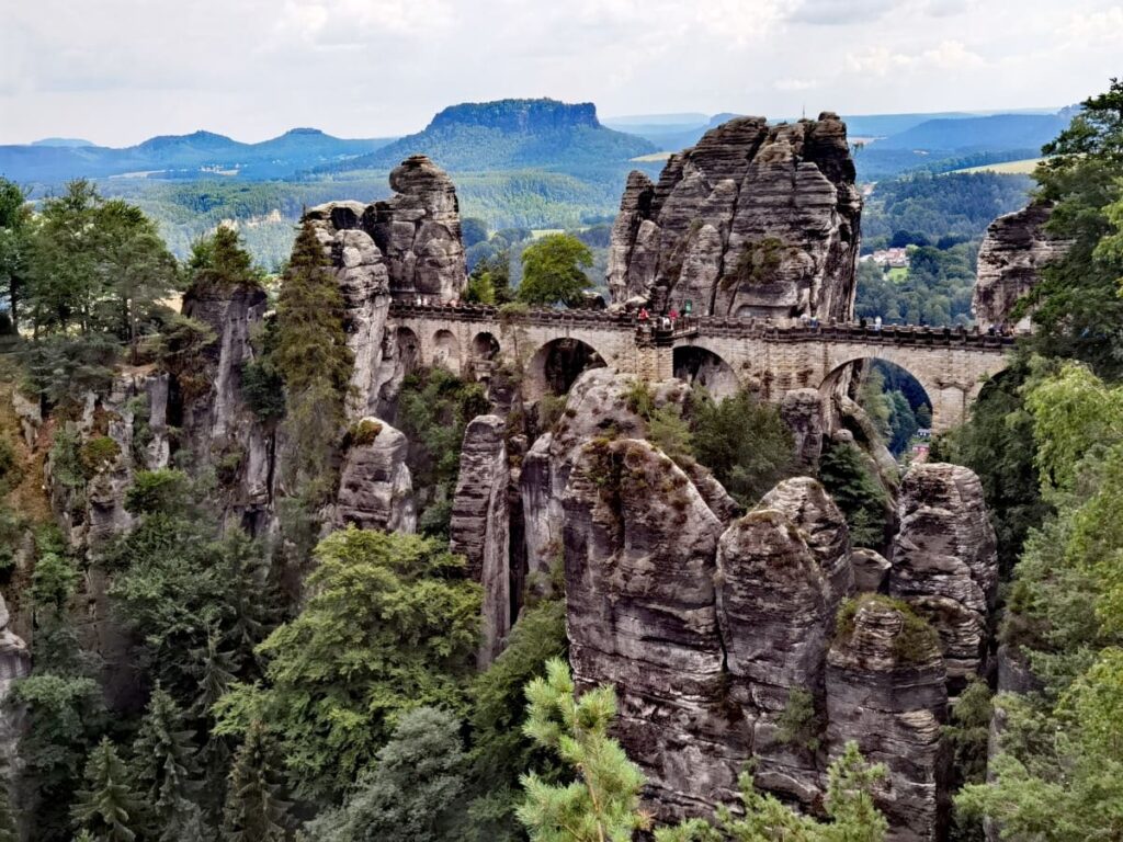 Die Basteibrücke im Nationalpark Sächsische Schweiz