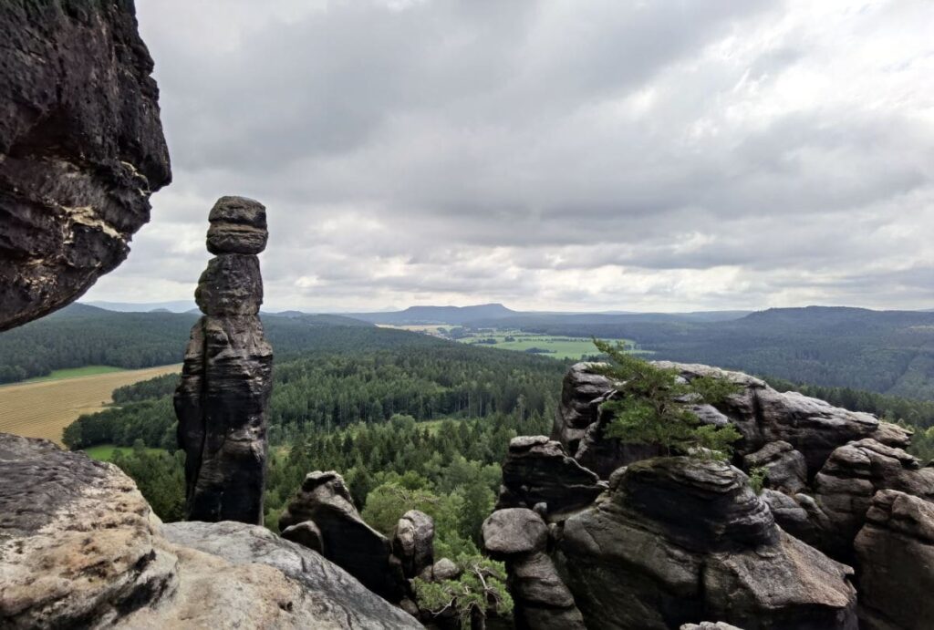 Ausblich bei der Barbarine auf dem Pfaffenstein