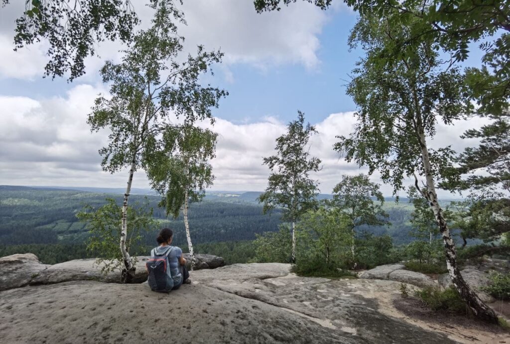 Perfekte Aussichtsplätze am Pfaffenstein - auch für ein Picknick