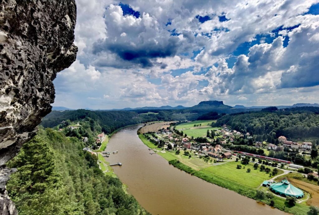 View from Bastei Bridge to the Elbe