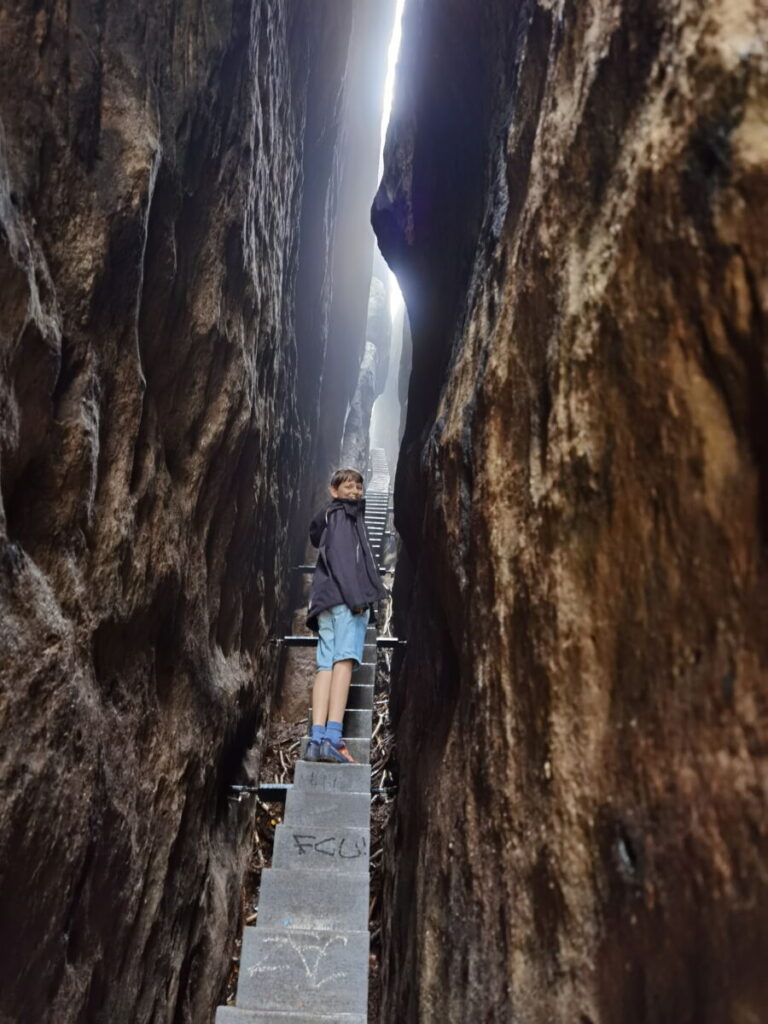 Du solltest unbedingt im Kirnitzschtal wandern - hier die Himmelsstiege beim Kuhstall