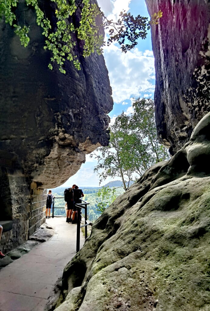 Die letzten Meter zur Tiedge Aussicht auf der Bastei